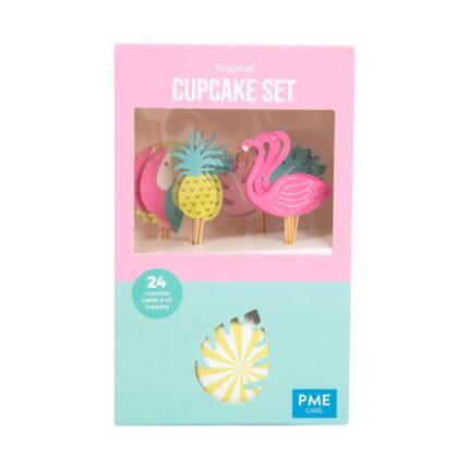 Cupcake Set - Tropical (24 Cases and Toppers)